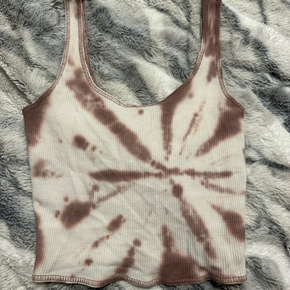 PacSun Brown Tie-Dye Tank Top